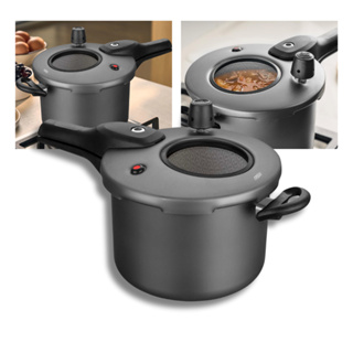 Panela de Pressão com Fechamento Externo 4,5L Com Visor de Vidro Antiaderente Preto Grafite MTA em Oferta na Shopee