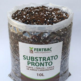Substrato Pronto 10L | Turfa + Perlita + Casca de Arroz Carbonizada | FERTBAC em Oferta na Shopee