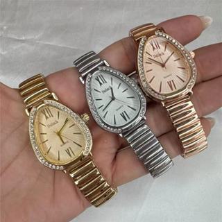 Relógio Feminino Elegante com Pulseira Elástica Estilo Cobra – Com Strass em Oferta na Shopee