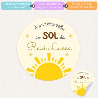 PRIMEIRA VOLTA AO SOL BOHO - ADESIVOS PARA LEMBRANCINHAS DE ANIVERSÁRIOS - ARTIGOS PARA FESTA em Oferta na Shopee
