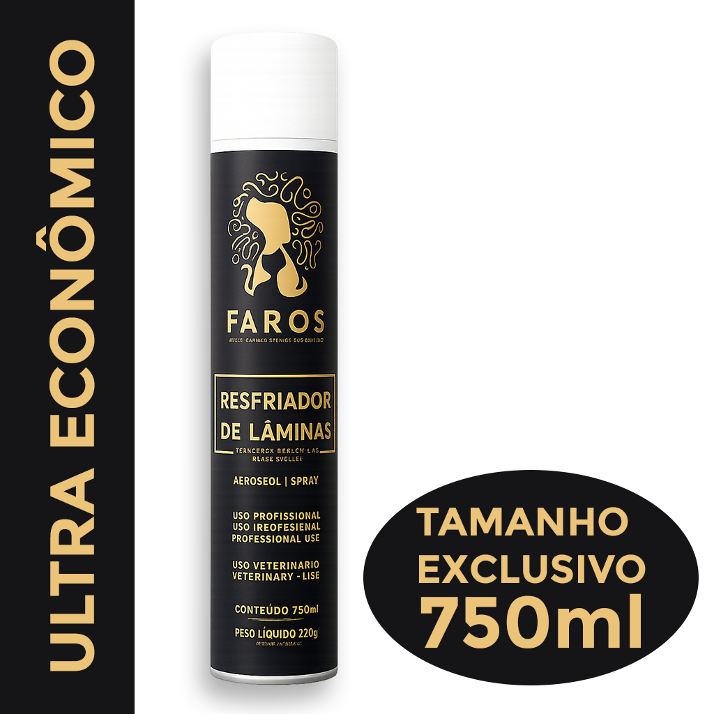 Resfriador de Laminas Faros Aerossol Banho e Tosa Pet Shop Peluqueria 750ml