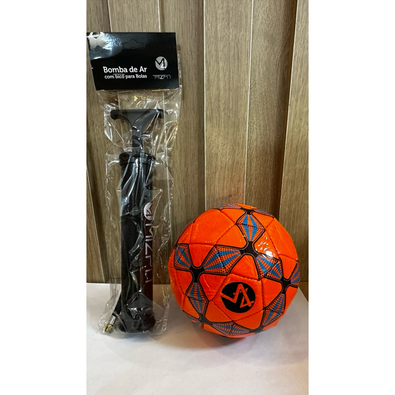 kit bola futebol número 2 + bomba de encher bola