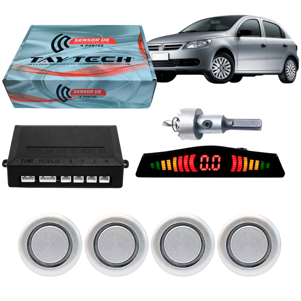 Sensor De Re Estacionamento 4 Pontos Completo Vw Gol G5 G6 G7 G8 em Oferta na Shopee