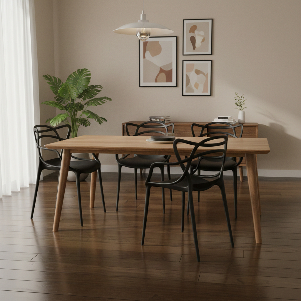 KIt 4 Cadeiras Allegra Sala de Jantar Cozinha Jardim La Mobília Empilhável em Oferta na Shopee