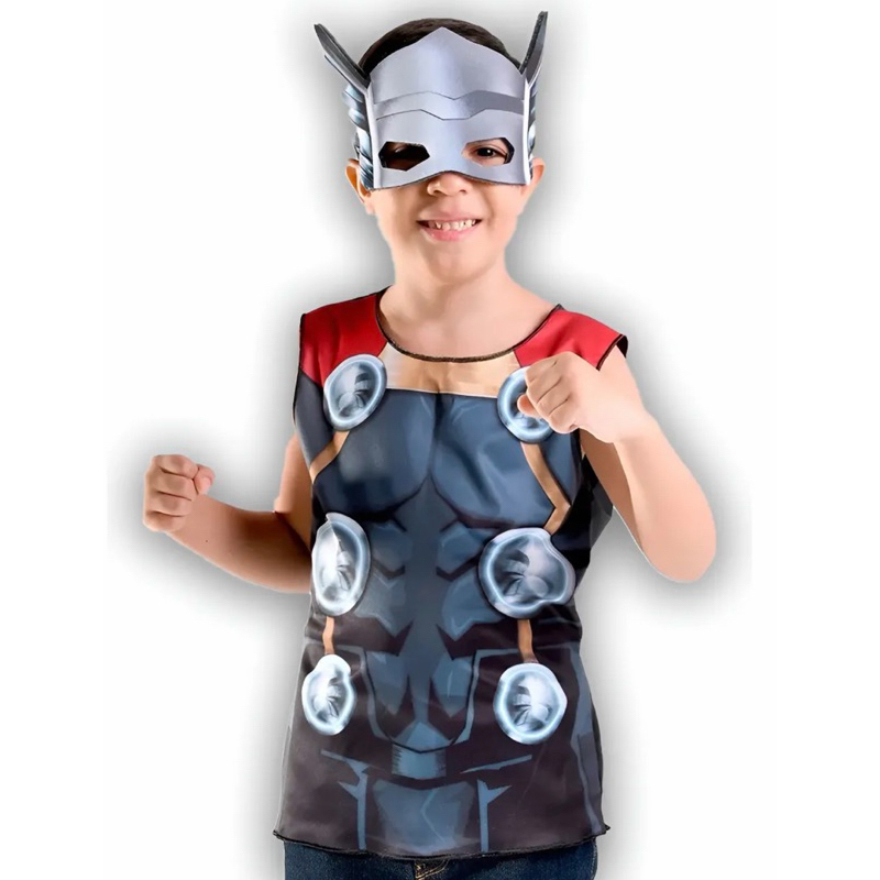Fantasia Pop Infantil Thor Marvel Super Magia Nova Brink