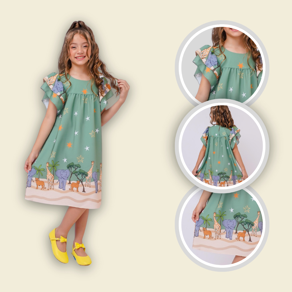 Vestido De Menina Infantil Festa Formatura Soltinho Verão - Vários Temas