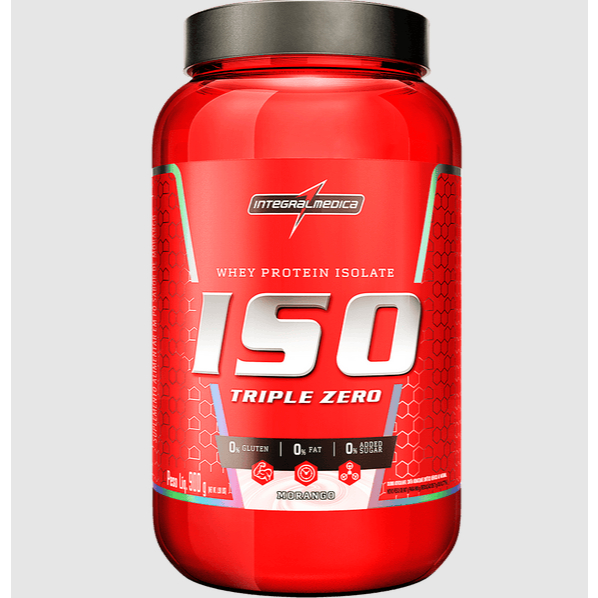 Whey Protein Iso Triple Zero Morango 900g Integralmédica