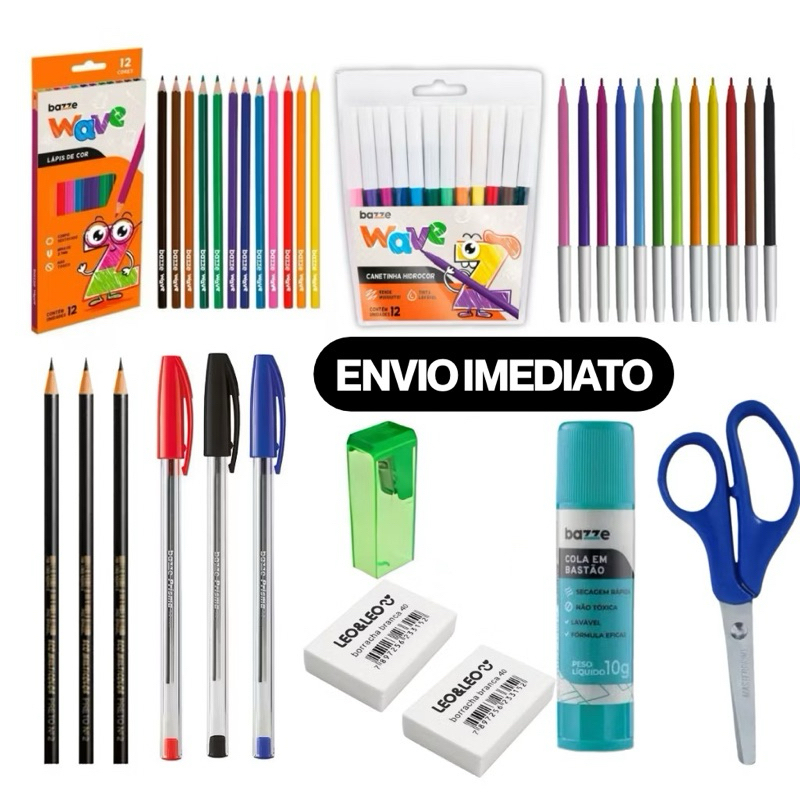 Kit De Material Escolar Completo para Ensino Fundamental e Ensino Médio Volta as Aulas Para Todas As Idades