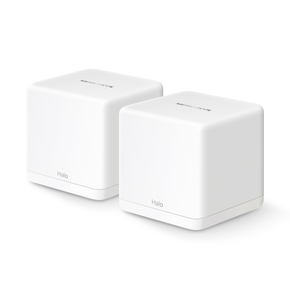 Roteador Halo H60X(2. unid) Dual Band AX1500 Sistema Mesh Wi-Fi 6, Cobre até 350 m², 100 dispositivos Mercusys