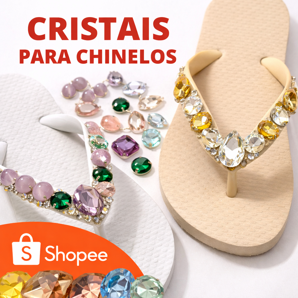 Par de enfeite para sandália cabedal personalizado profissional com pino banho dourado