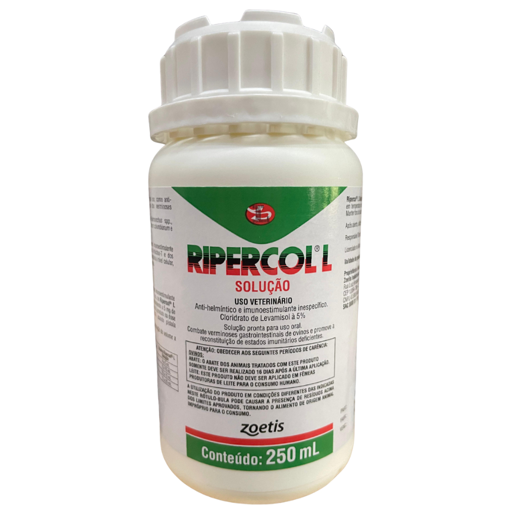 Ripercol L 250ml  Vermífugo E Imunidade Para Boi Porco Ovelha Aves em Oferta na Shopee