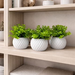 Vaso com planta artificial eucalipto | para decorar quarto , escritório , sala , banheiro em Oferta na Shopee