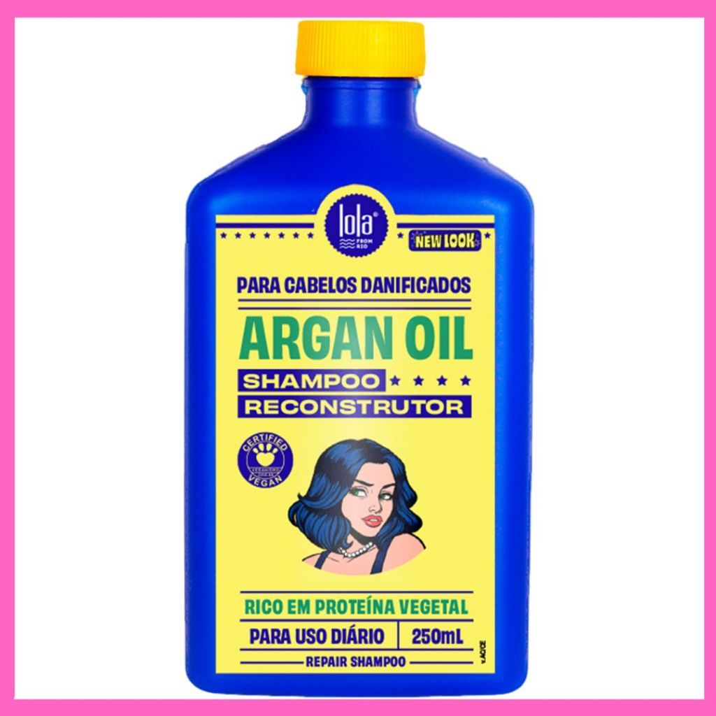 Lola Cosmetics Argan Oil Shampoo Reconstrutor Argan 250ml em Oferta na Shopee