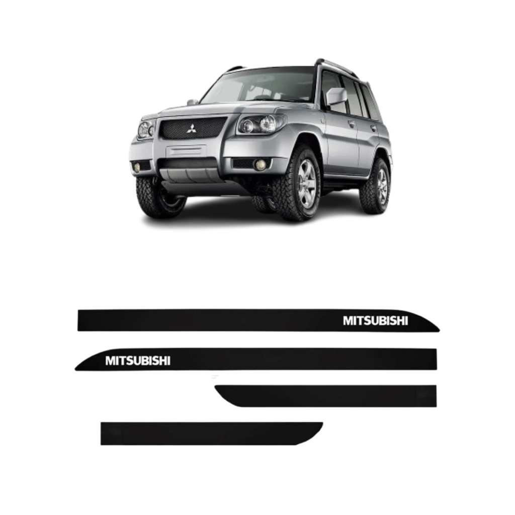 Kit Frisos Laterais Mitsubishi Tr4 4 Peças Com Nome