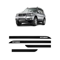 Kit Frisos Laterais Mitsubishi Tr4 4 Peças Com Nome