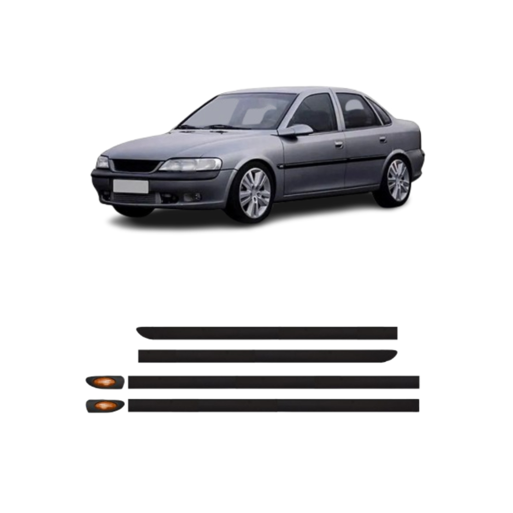 Kit Friso Lateral Vectra 2000 A 2005 Com Seta Ambar 6 Peças