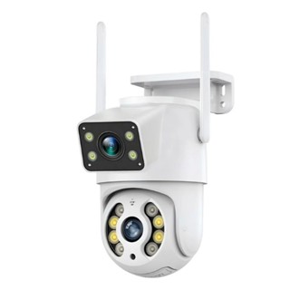 Câmera de Segurança YOOSEE Dual Lens 4MP Branca  – Wi-Fi IP66, Visão 360°, Rastreamento Automático e Tela Dupla em Oferta na Shopee