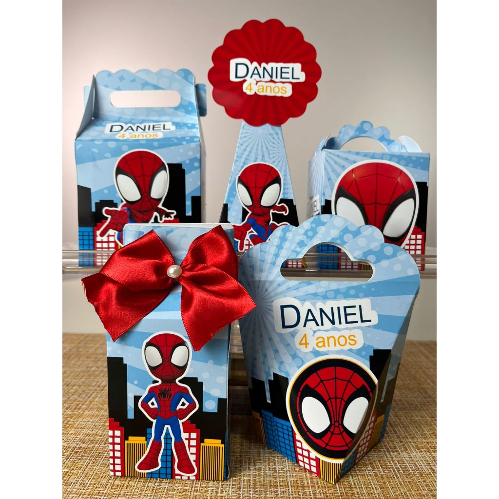 Kit Festa Personalizados Homem Aranha  - Caixinhas | Lembrancinhas para Festa e Mimos