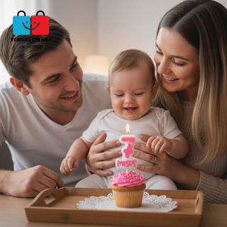 Kit Vela Mesvêrsário Escolha a Partir de Qual Mês Azul Rosa Aniversário Festa Decoração Recordação em Oferta na Shopee