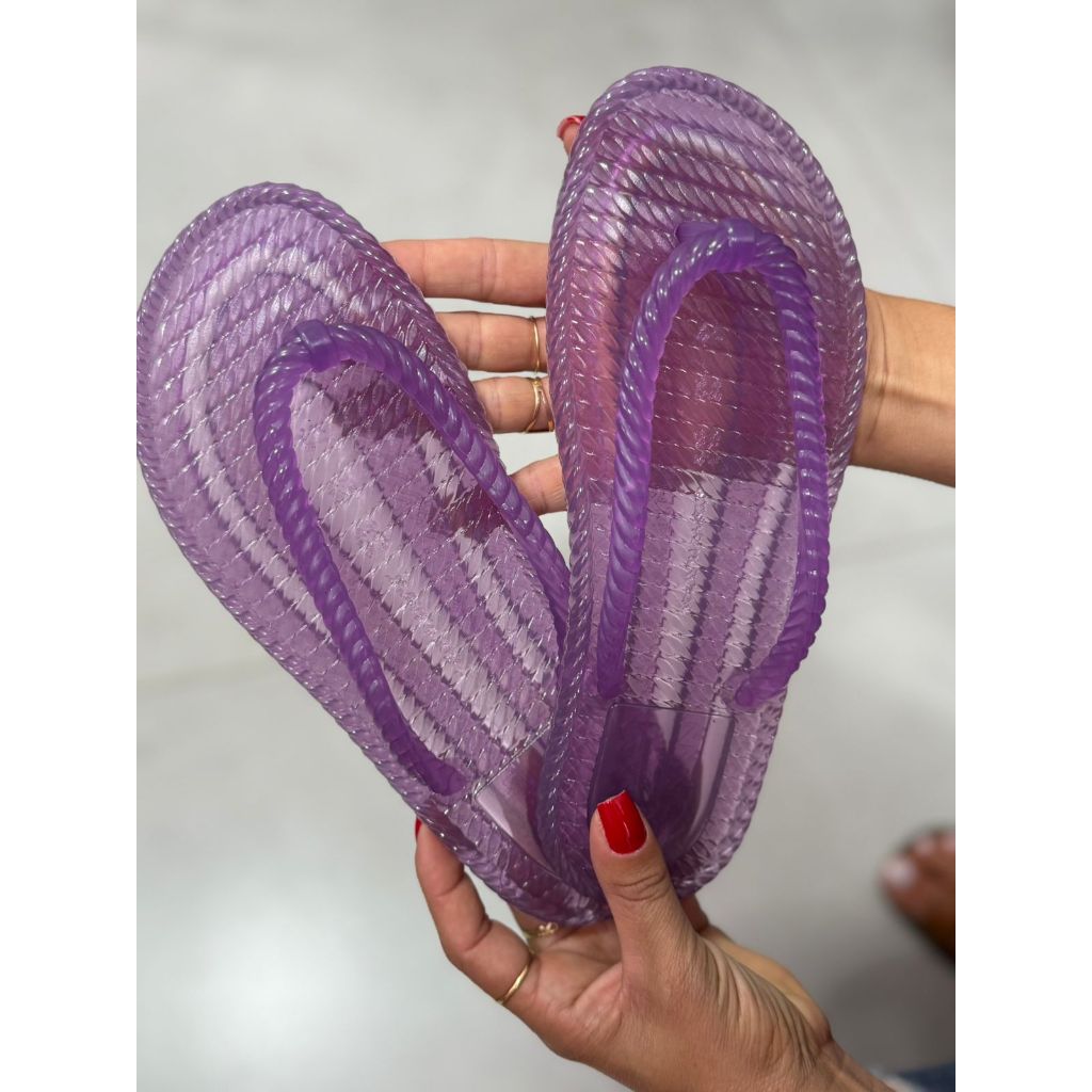 Sandália Feminina jelly Marrocos Nuvem transparente Confortável LANÇAMENTO VERÃO tendência