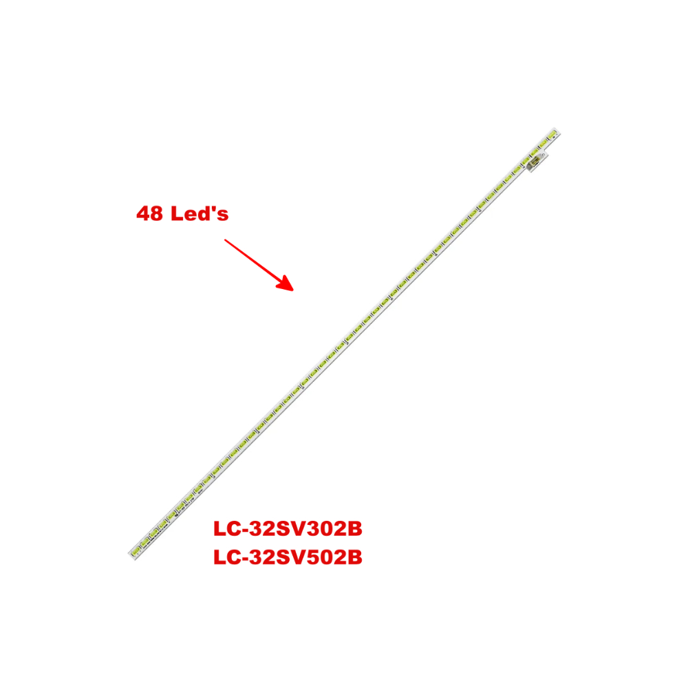 Barra De Led Compatível TV Sharp 32" LC-32SV302B / LE-32SV502B - 1 Barras com 48 Leds / Nova