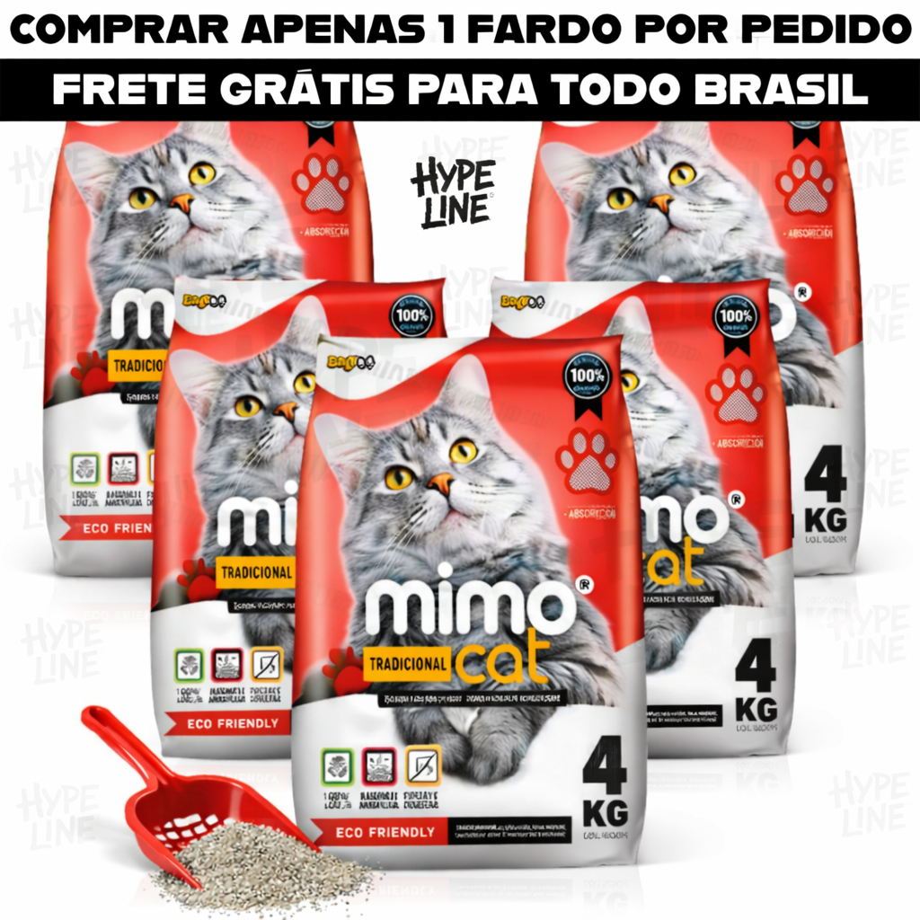 Kit 5 Areia de Gato Sanitária Higiênica Granulado Forma Torrões MimoCat Perfumado Tradicional 20KG em Oferta na Shopee