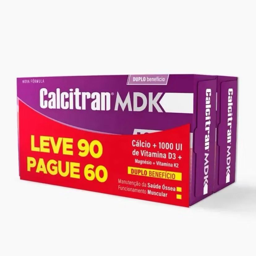 Kit Calcitran MDK 1.000UI 90 Comprimidos Revestidos em Oferta na Shopee
