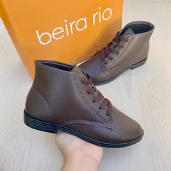 Bota Feminina Beira Rio Coturno Casual Confortável Moda Inverno Lisa Acolchoada