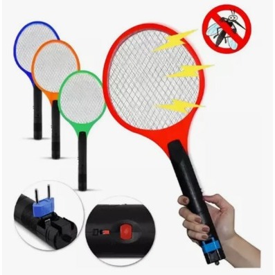 Raquete elétrica mata mosquitos, moscas, aranhas e insetos. Cores de core em Oferta na Shopee