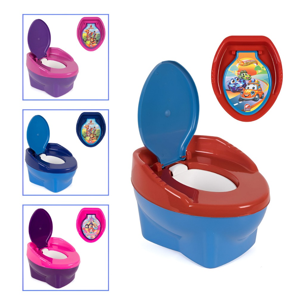 Pinico Troninho Infantil Educativo Desfralde Portátil Confortável Banheiro com Tampa Estampada