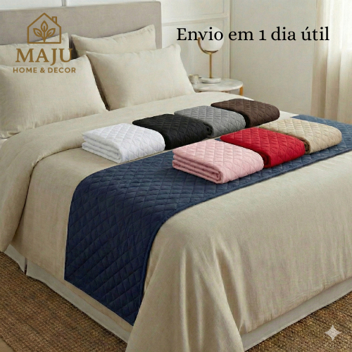 Peseira Manta Cama Casal e Queen Matelada Ultrassônica Microfibra 100% Poliéster