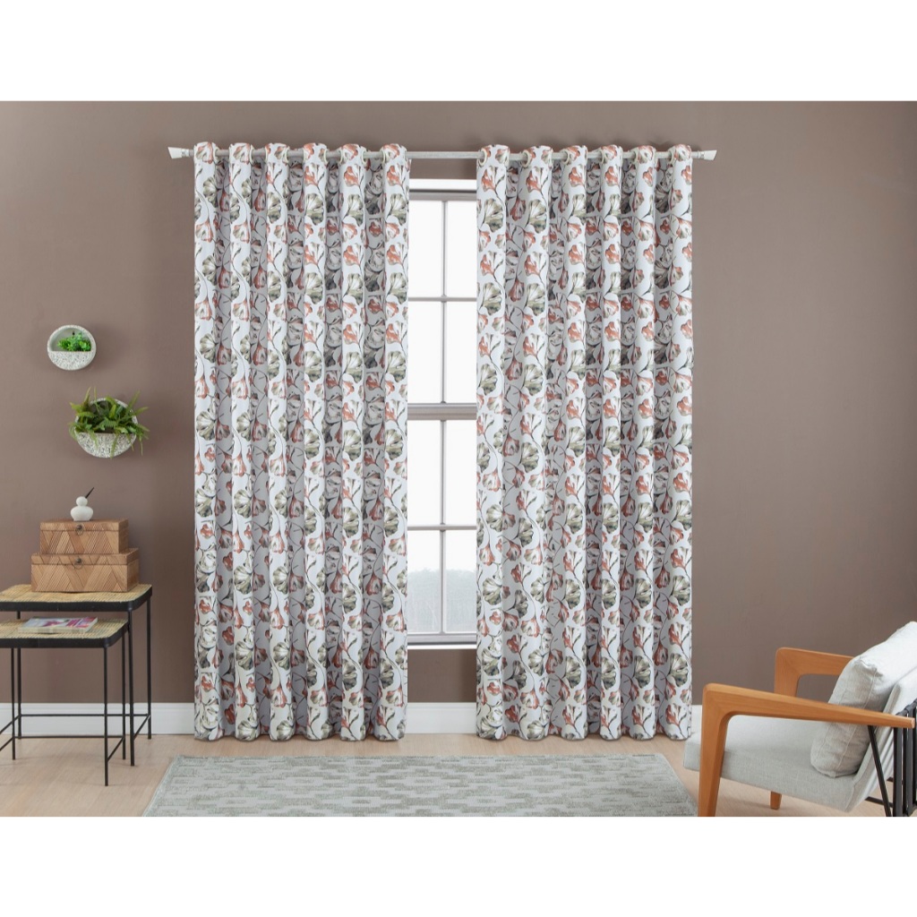 Cortina Blackout Tecido Estampado 5,40x2,60 Ilhos Quarto Sala em Oferta na Shopee