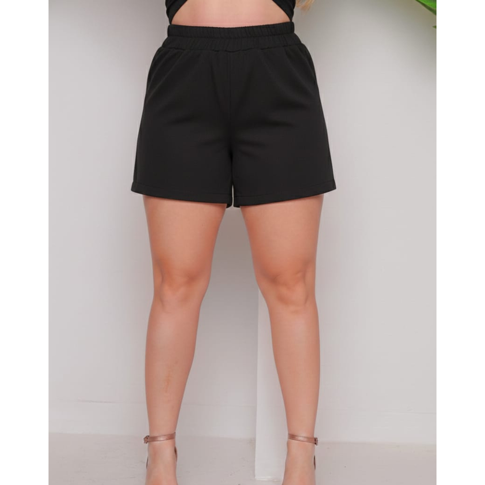 Shorts Feminino com Bolsos na laterais funcionais confortvel em Oferta na Shopee