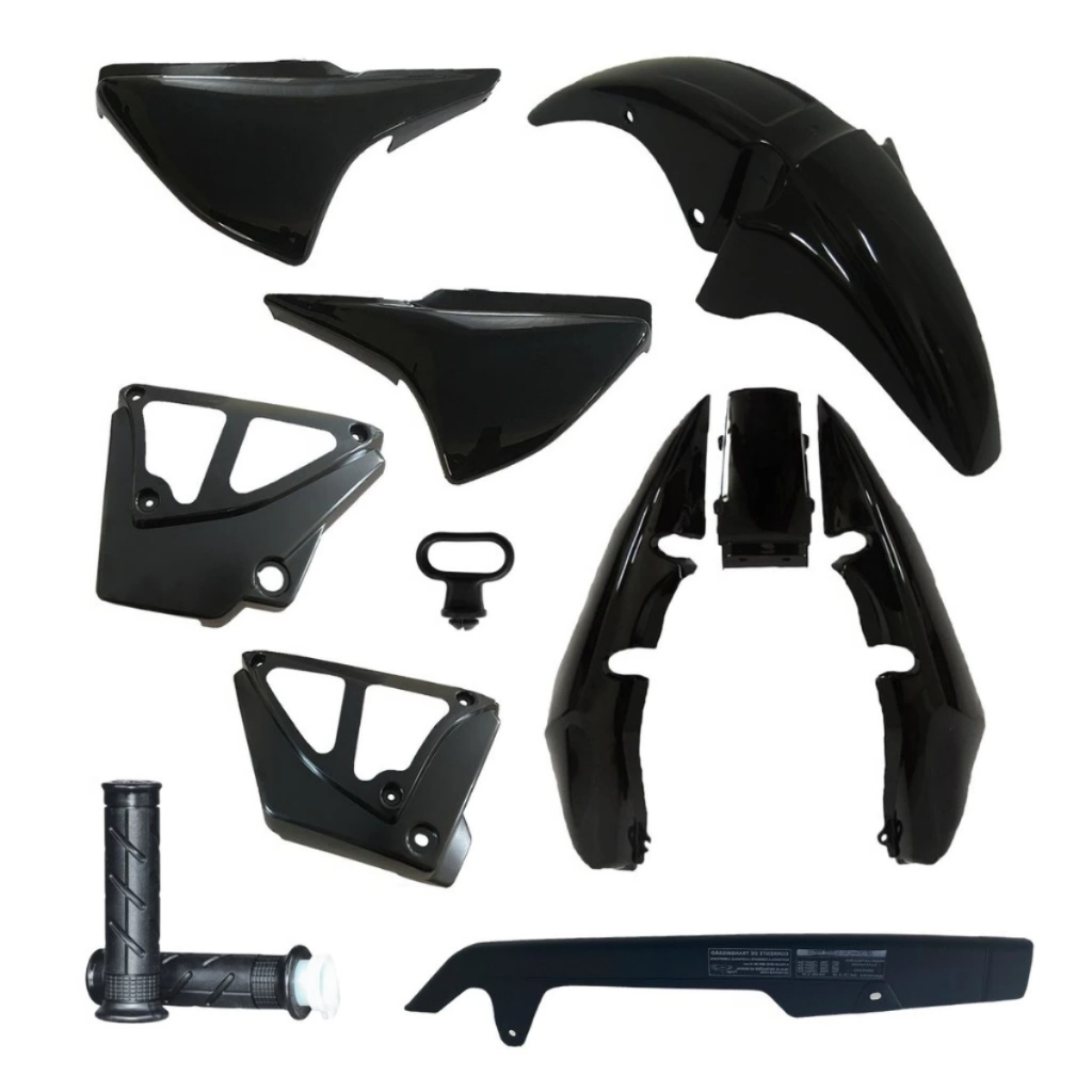 Kit Carenagem Completo CG 150 Titan 2004 até 2008 Rabeta Tampa Lateral Paralama Paralama Preto