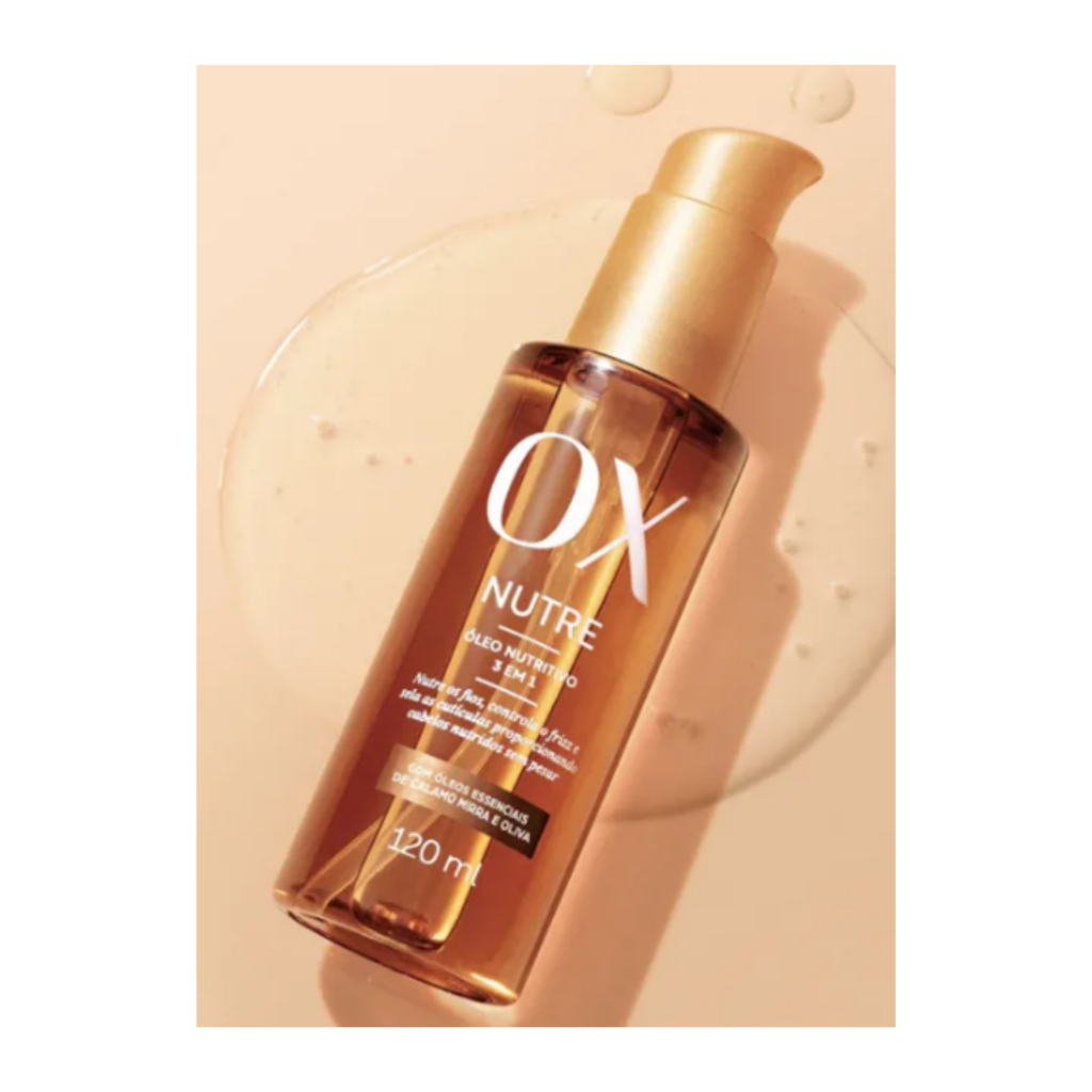 OX Nutre Óleo Capilar Nutritivo 3 em 1 120ml - Nutrição Intensa e Controle de Frizz em Oferta na Shopee