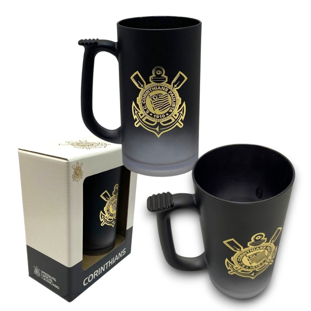 CANECA CHOPP CORINTHIANS OFICIAL em Oferta na Shopee