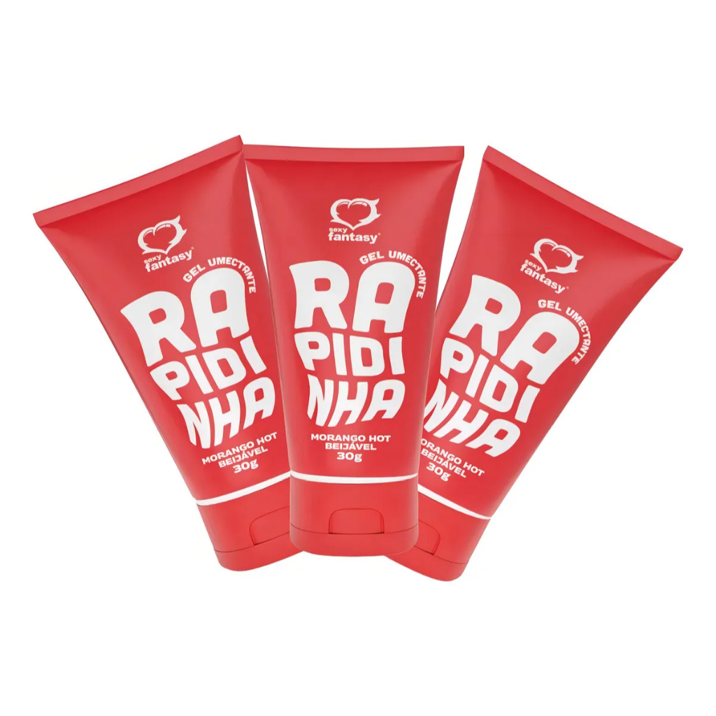 Gel Lubrificante Rapidinha Para casais Unissex sabor Morango Hot 30g
