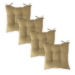 Jogo 4 Assentos 40x40cm Futons para Cadeira Almofada Oxford Macio Decorativo Cores