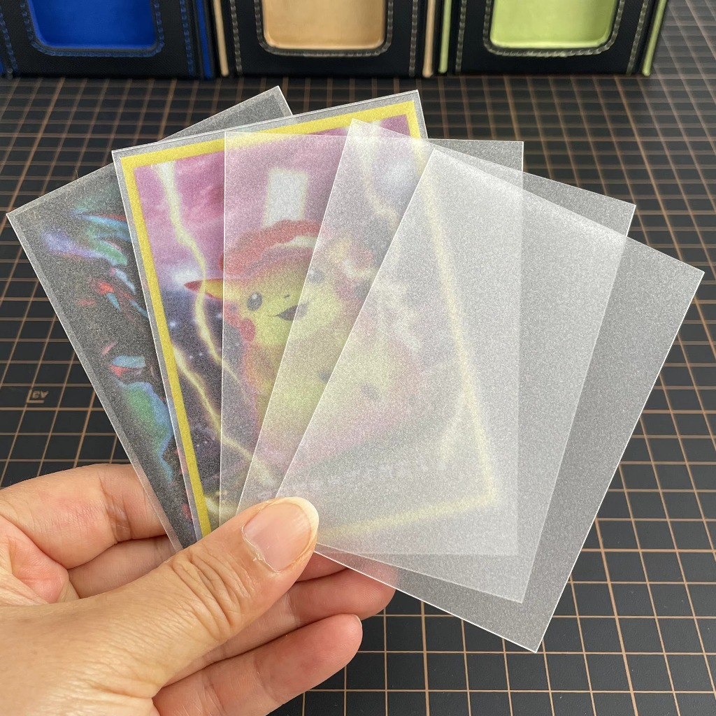 Sleeve Clearmatte para double triple sleeve tamanho pokemon com sleeve oficial art  magic  yugioh cardfightvanguard