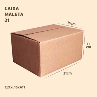 100 Caixa de Papelão 21x16x11 cm para E-commerce Correios e Transportadoras em Oferta na Shopee