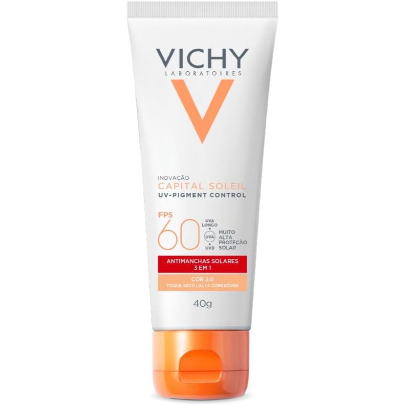 Vichy Protetor Solar Facial FPS60 Cor 2.0 - 40g em Oferta na Shopee