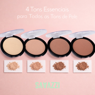 Pó Compacto Ultrafino Savazzi Bege Claro, Médio, Escuro e Bronzeador em Oferta na Shopee