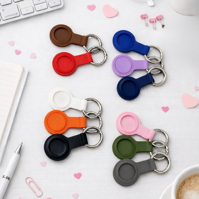 Capa Case Protetora De Silicone Com Argola Para Rastreador Airtag em Oferta na Shopee