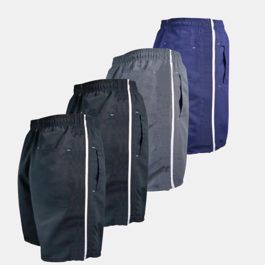 Kit 4 Bermudas Tactel Masculina Academia Corrida Musculação 3 Bolsos