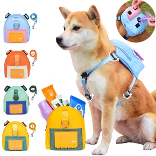 Mochila Pet Para Cachorro Cães Gatos Coleira Peitoral Com Guia Mini Saco De Ombro Bolsa em Oferta na Shopee