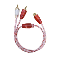 Cabo Rca Y 2m1f Stetsom Banhado Ouro Audio/video Automotivo