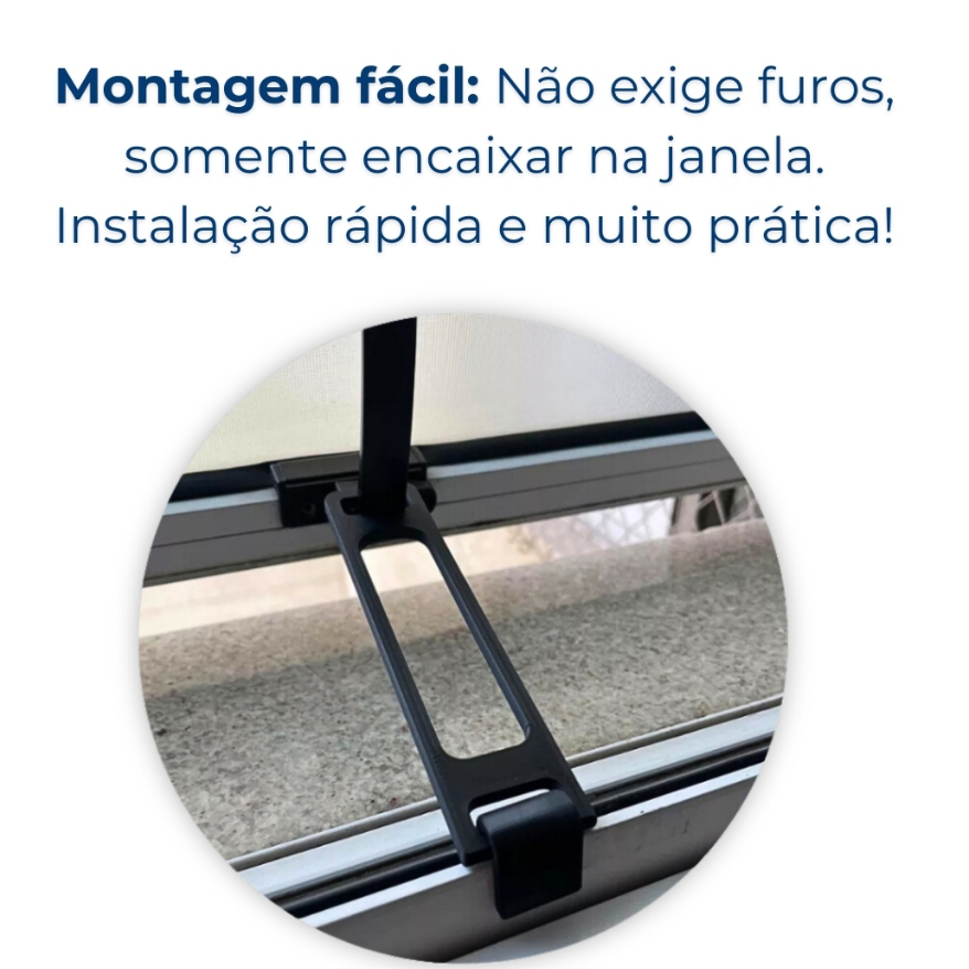 Trava Para Janela Basculante Fixa Resistente Limitadora Haste Reforçada Regulável Para Banheiro — imagem 2 de 2