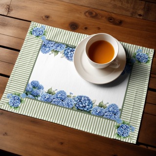 Kit 02 Lugar Americano  Mesa Posta -  Coleção Digital Hortênsia - Lançamento! em Oferta na Shopee