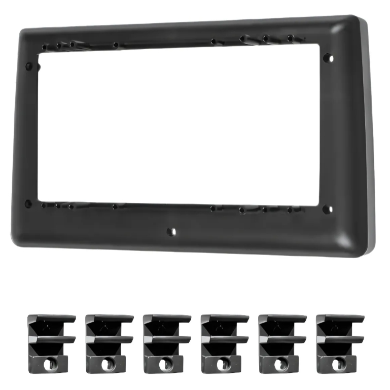 Moldura Adaptadora De 7 Para 9 Polegadas Carro Caminhonete Preto Fosco