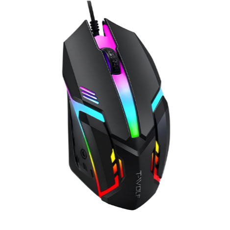 🎮🖱️🔥 Mouse Gamer RGB com Fio Ergonômico | DPI Ajustável 1600/2400/3200